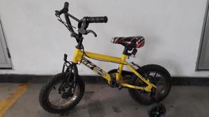 Bicicleta color amarillo para Niño