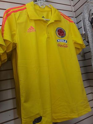 Camiseta Polo Seleccion Colombia Con Patrocinadores