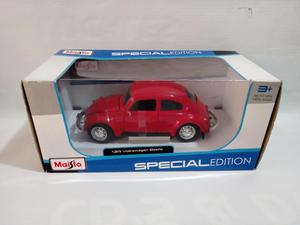 Volkswagen Beetle Rojo Escala 1/24 de Coleccion Caja Maisto