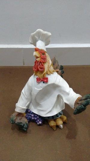 gallo de decoracion en marmolina marca SANTINI ITALY ganga