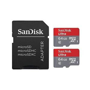 2 Tarjetas Memoria Micro Sdxc De 64gb Sandisk Ultra