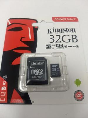 Memoria Micro Sd 32 Gb Kingston Ush-1 80mb Clase 10 Iva Incl