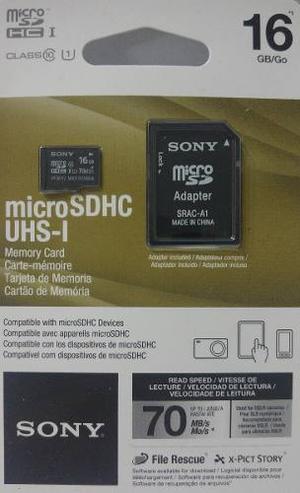 Memoria Micro Sd Sony De 16gb Clase 10