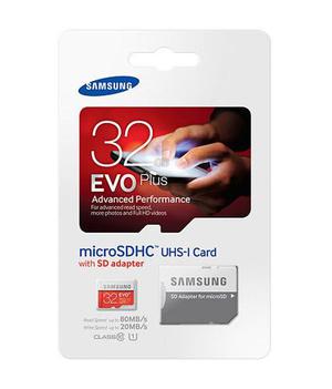 Micro Sd Samsung Evo Plus 32gb Clase 10 Alto Desempeño