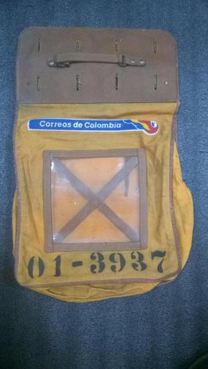 ANTIGUA TULA O MALETIN DE CARTERO CORREOS DE COLOMBIA