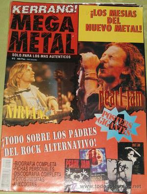Revista Kerrank Megametal espacial Nirvana Pearl Jam