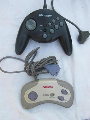 2 Controles Pc Vintage Compaq Y Microsoft Puerto Gameport 20