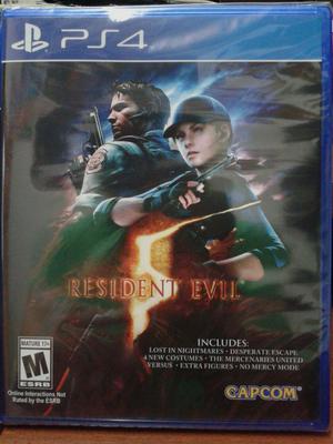 Residn Evil 5 para Play Station 4 NUEVO Y SELLADO