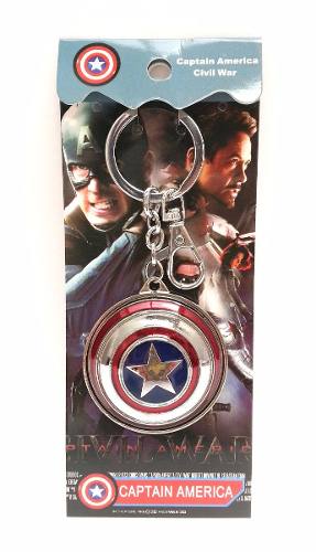 Marvel Avengers Capitán América Escudo Llavero Metálico