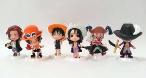 One Piece Shanks Colección X 6 Figuras Chibis