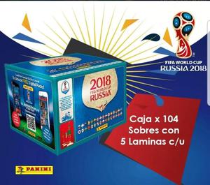 Caja 104 Sobres con 520 Laminas Panini Mundial Rusia Fifa Wc