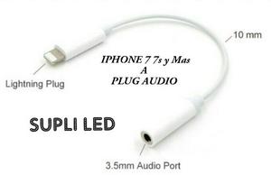 Convertidor Plug 3.5mm A Iphone 6 7 Audifono Adaptador Supli
