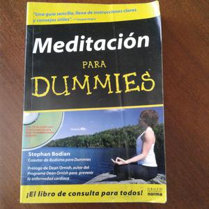 Vendo Libro Meditación para Dummies con Cd