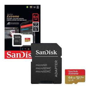 Memoria Micro Sd Sandisk Extreme 64gb Gopro 4k 100mb