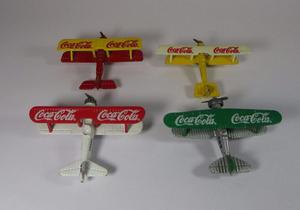 Coleccion 4 Aviones Avion Antiguos Miniatura Coca Cola