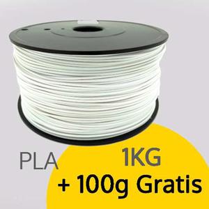 Filamento Pla Impresion 3d De 1kg 1.75mm Blanco 100g Gratis