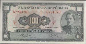 Colombia, 100 Pesos 7 Ago  Bgw293
