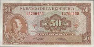 Colombia, 50 Pesos 7 Ago  Bgw259