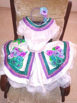 Hermoso Traje de Sanjuanero para Niña