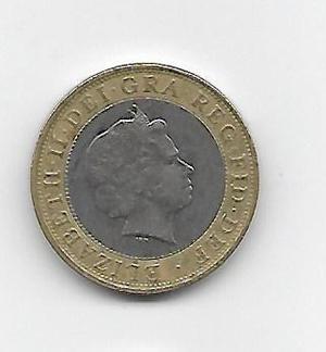 Moneda Bimetalica Inglaterra  Coleccionable 2 Libras