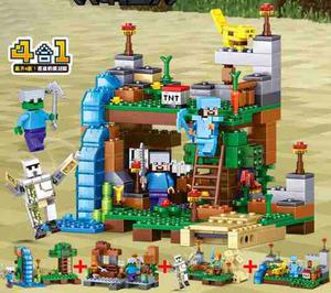 Lego De Minecraft 4 En ) Piezas En Bolsa +envio Gratis