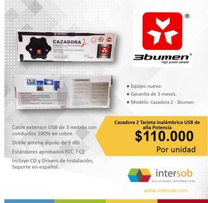 Cazadora 2 Tarjeta inalámbrica USB de alta Potencia