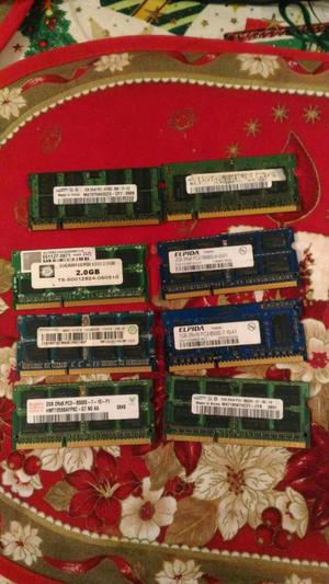 Vendo Cambio lote de 6 Barras de Memoria Ram DDR3 de 2GB C/U