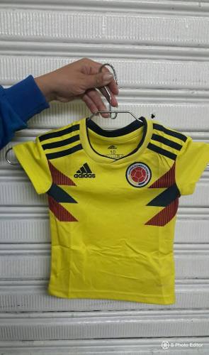 Camiseta Selección Colombia  Para Bebés Y Niños 0 A
