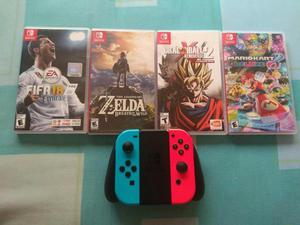 Nintendo Switch con 4 Juegos