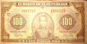 100 Pesos Enero 1 De  Colombia