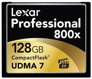 COMPACTFLASH LEXAR PROFESSIONAL 800X, 128GB, EXCELENTE
