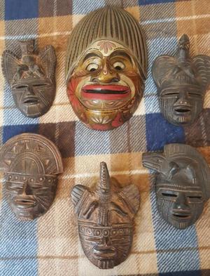 Mascaras de Coleccion Madera Y Arcilla