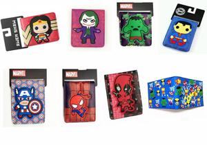 billetera MARVEL y DC COMICS variedad