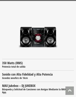 Vendo Equipo de Sonido Panasonic con