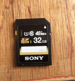 Vendo Memoria 32GB SD Sony Clase 10U1 40MB/S