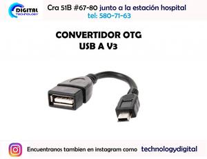 CONVERTIDOR OTG DE USB A V3 CELULARES, RADIOS,MP3 OTROS