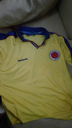 CAMISETA CLASICA SELECCION COLOMBIA REEBOK ORIGINAL