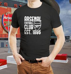 Camiseta Estampada Fútbol Arsenal ing Negra Talla L