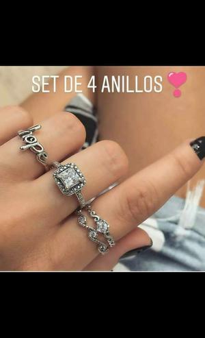 Set de Anillos, Material Zamak ❤️