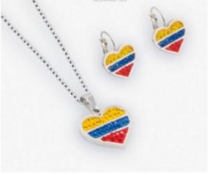 Juego Aretes Collar Seleccion Colombia
