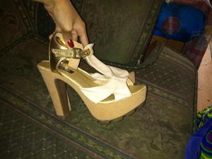 Tacones Gruesos Talla 37 Casi Nuevos