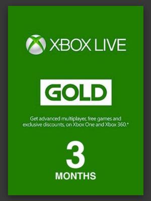 Xbox Live Gold 3 Meses Global