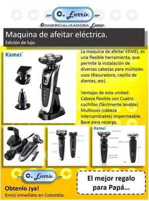 Maquina de afeitar KEMEI Edición de lujo Cabeza flexible,