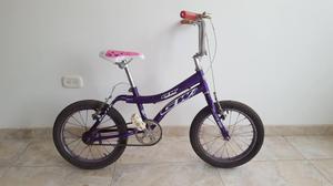 Bicicleta Niñ@s R 16 Tipo BMX Poco Uso Violeta/Rosa