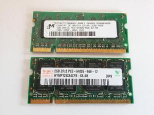 Memoria RAM DDR2 2GB y 1GB Para Portatil Bus 800 Vencambio
