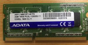 Memoria Ram DDR3 para portátil 2 GB 1RX8 PCS