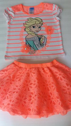 Conjunto Frozen Para Niña Talla 5 6 Marca Disney Original