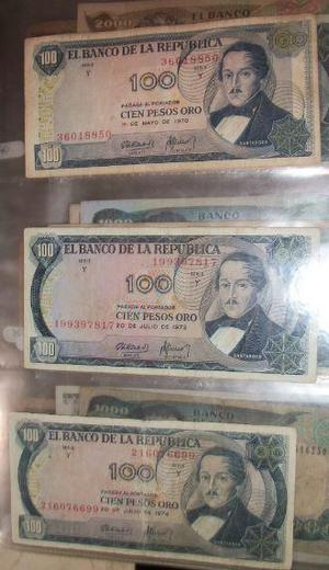 Billete 100 pesos Santander