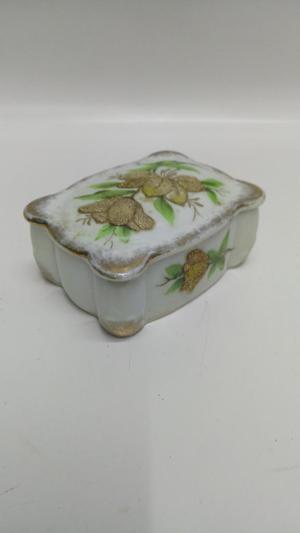 Cofre Antiguo Frances Porcelana Tapa