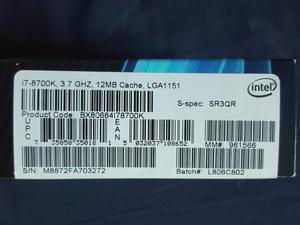 Procesador Intel Core Ik 3.7 Ghz 8 Generacion $